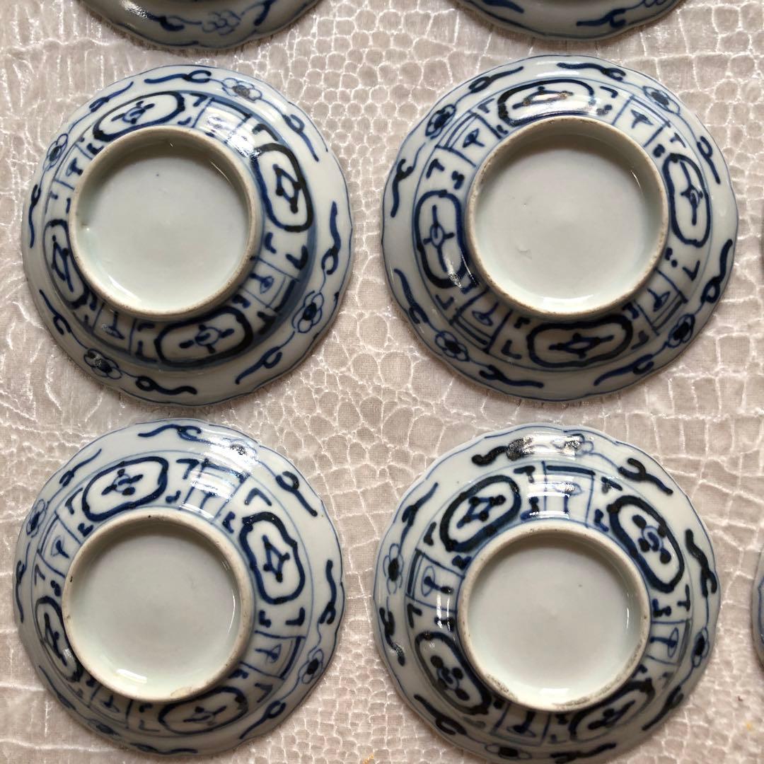 古伊万里 芙蓉手染付花鳥図手塩皿20枚　文化文政期