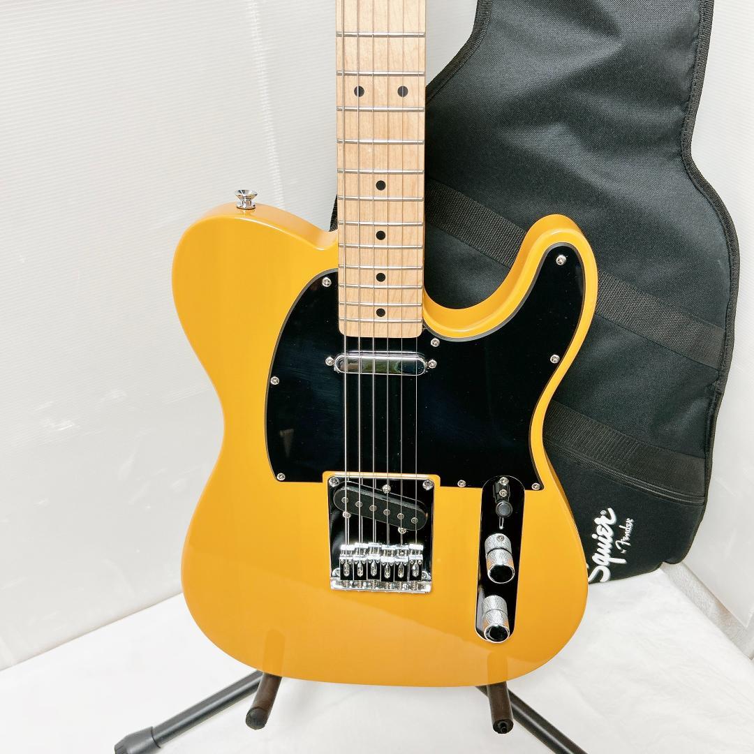 美品 Squier スクワイヤー Telecaster テレキャスター イエロー