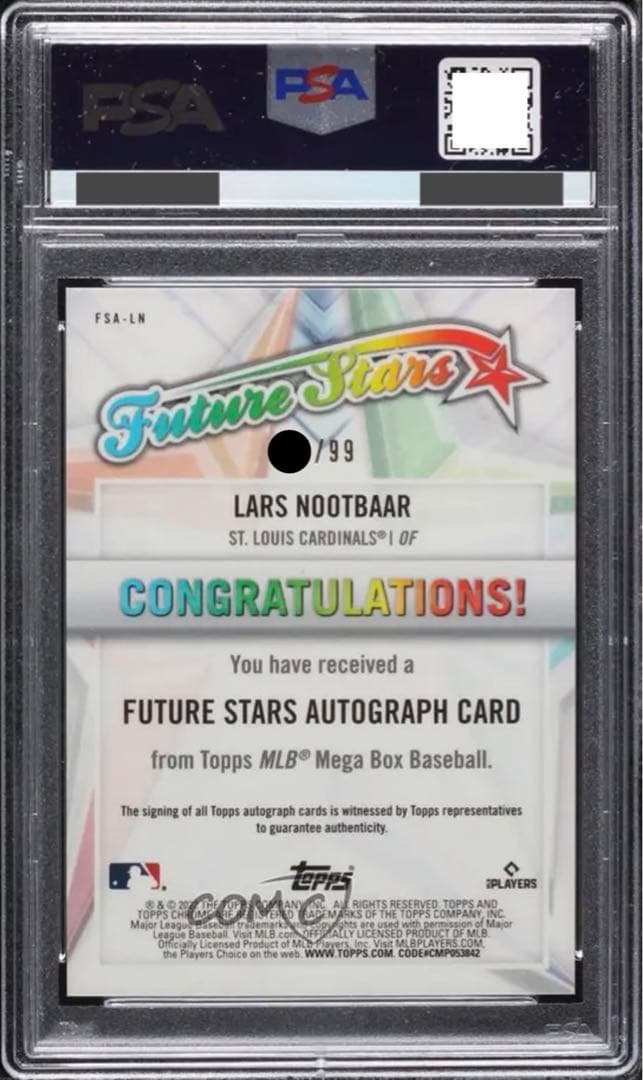 【PSA10最高評価】ヌートバー RC 直筆サイン シリアルナンバー /99