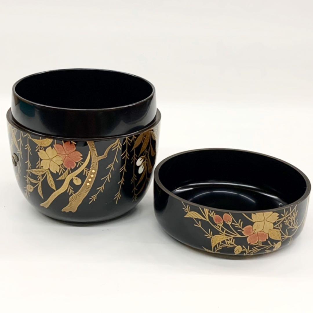 【大棗　枝垂桜】中村宗尹　共箱