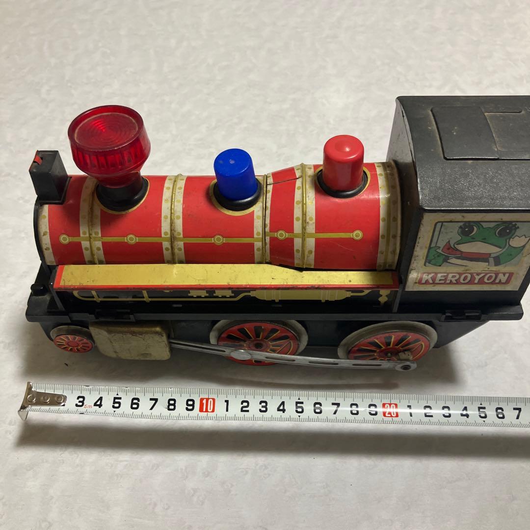 昭和レトロ　ブリキ　ケロヨン　当時もの　機関車　希少