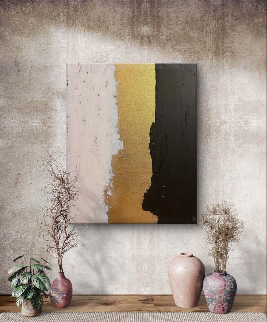 インテリア/和風/禅/絵画/アート/抽象画/モダン/ホテル/ホワイト/ゴールド