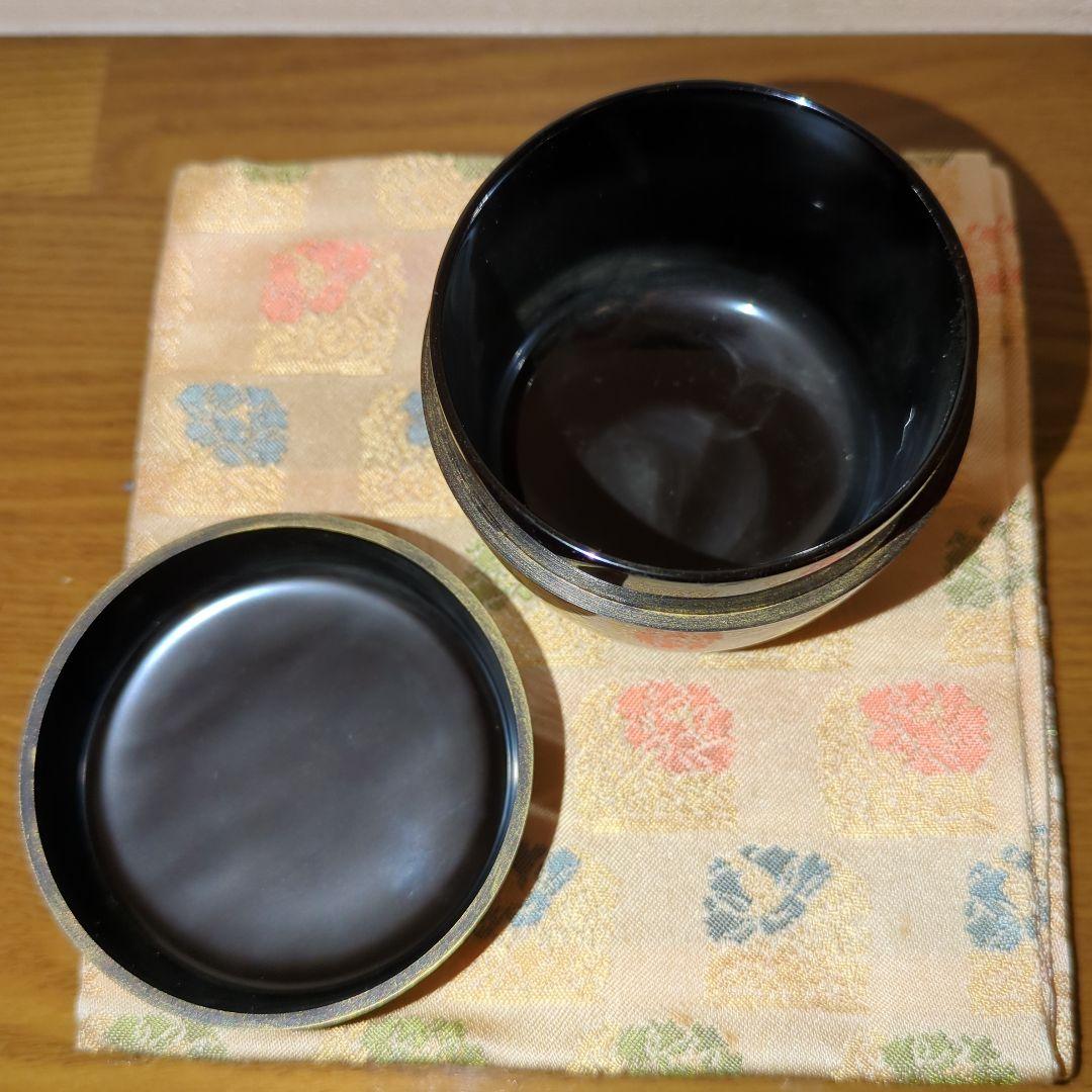 【特価！】【茶道具】棗 松葉沈金　輪島塗　 加門彰作　共箱