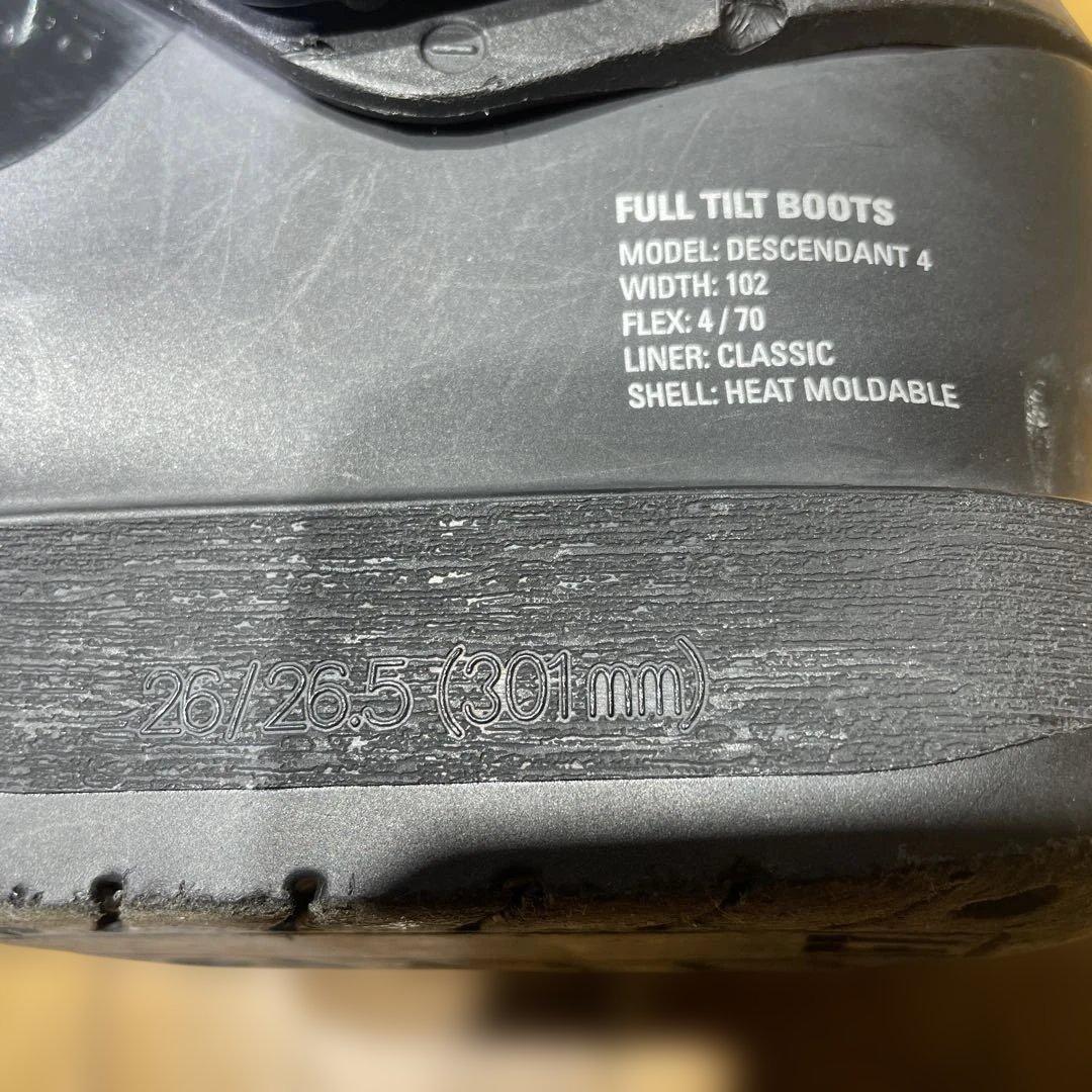 名機FTフルティルトDECENDANT4 26.0-26.5cm 初中級向け