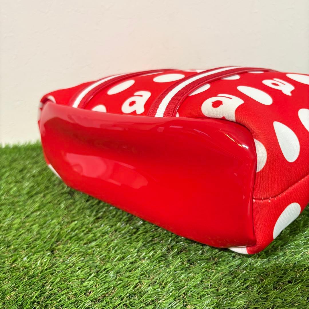 【archivio】チャーム付きミニトートバッグ　ゴルフ　アルチビオ　レッド