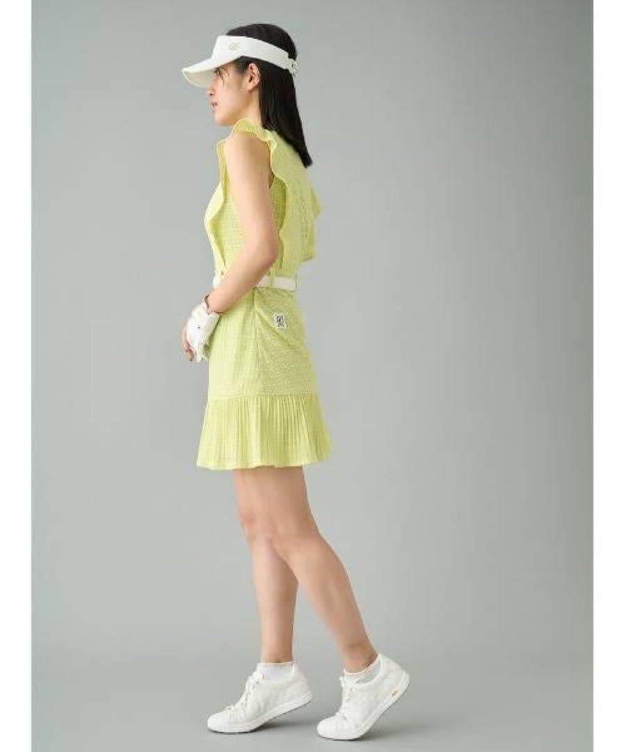 [セルフォード] GOLF ストレッチレースワンピース ライム 36