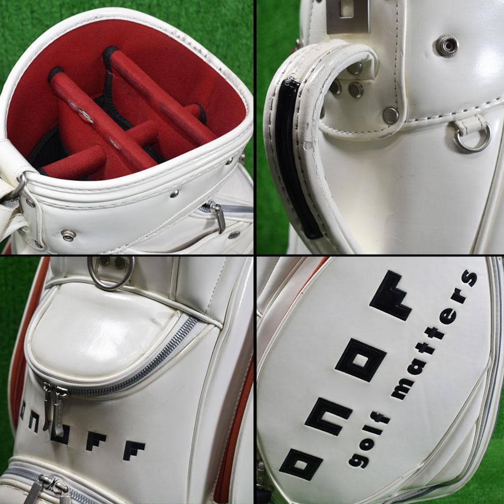 ONOFF/オノフ ゴルフ キャディバッグ９型【ホワイト】中古！