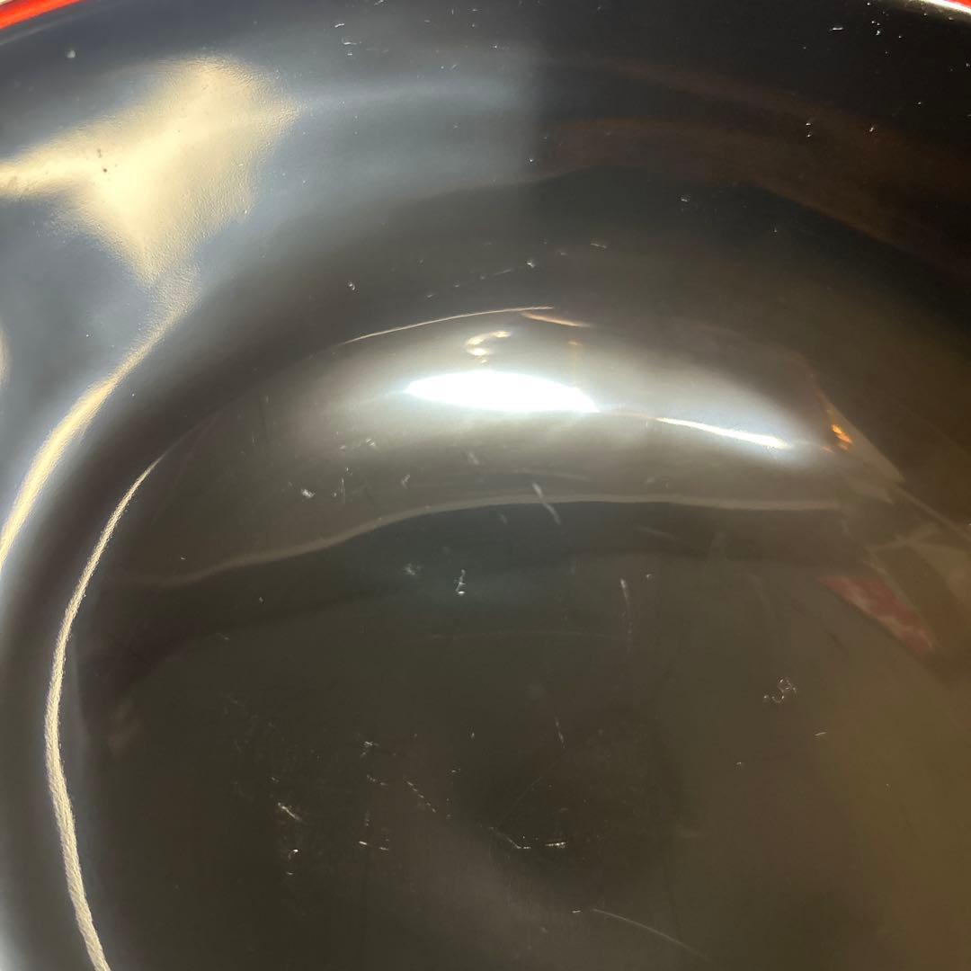 合鹿椀　輪島塗り　溜塗り　赤塗り5客