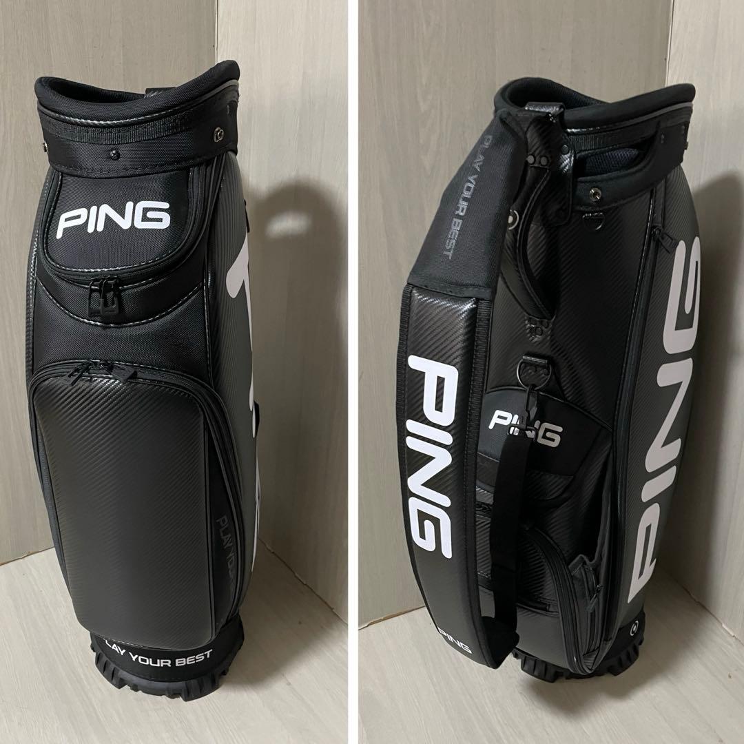 (極上品) ＰI N G ピン　ツアーライトキャディバック　スタッフバッグ　黒