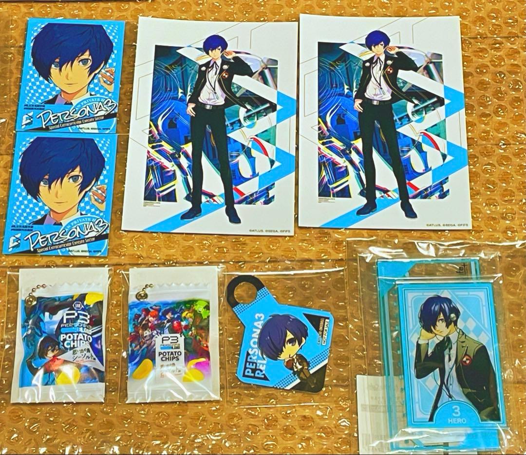 新品　ペルソナ3 主人公　結城理　アイギス　FIFS 缶バッジ　アクリルブロック