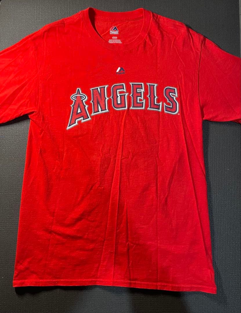 【希少】マジェスティック エンゼルス 大谷翔平 17 Tシャツ M 日本国旗入り