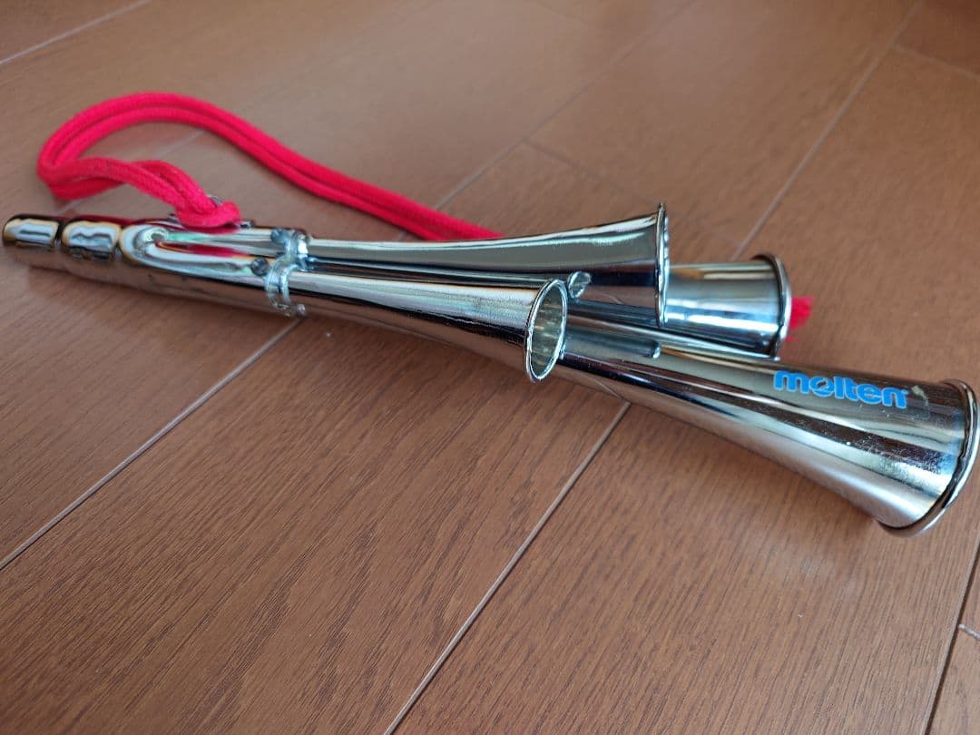 【希少】molten４連チアホーン　サッカー　応援