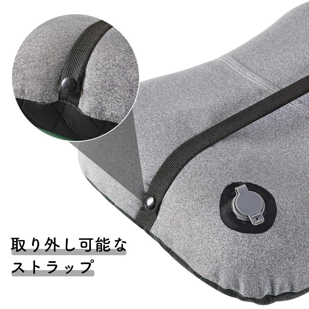 黒 キャンプ枕 カバー付き エアピロー 超軽量コンパクト