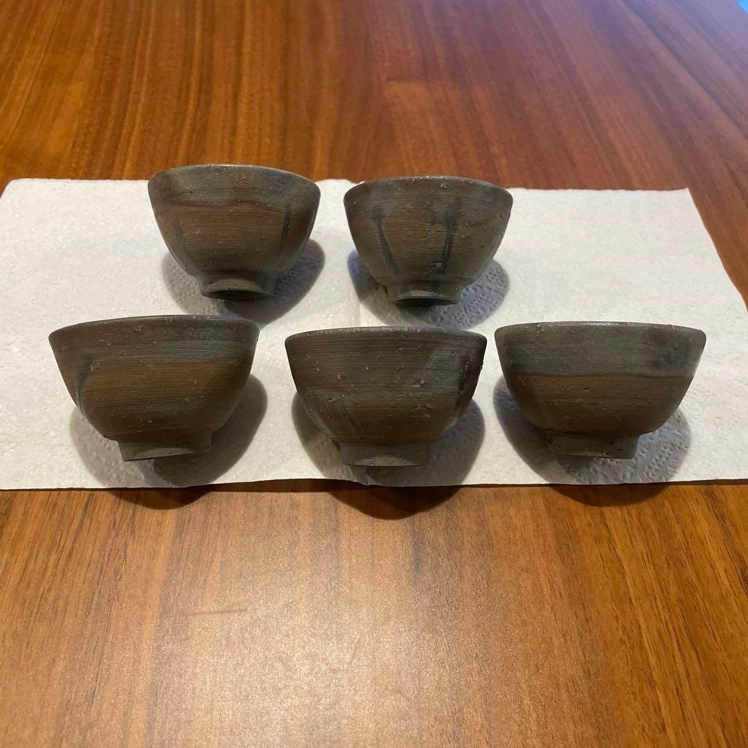 備前焼　松田華山　煎茶道具一式