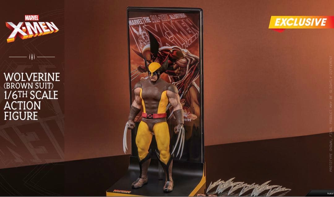 新品 炎スタジオ ウルヴァリン ブラウンスーツ マーベル・コミック ホットトイズ