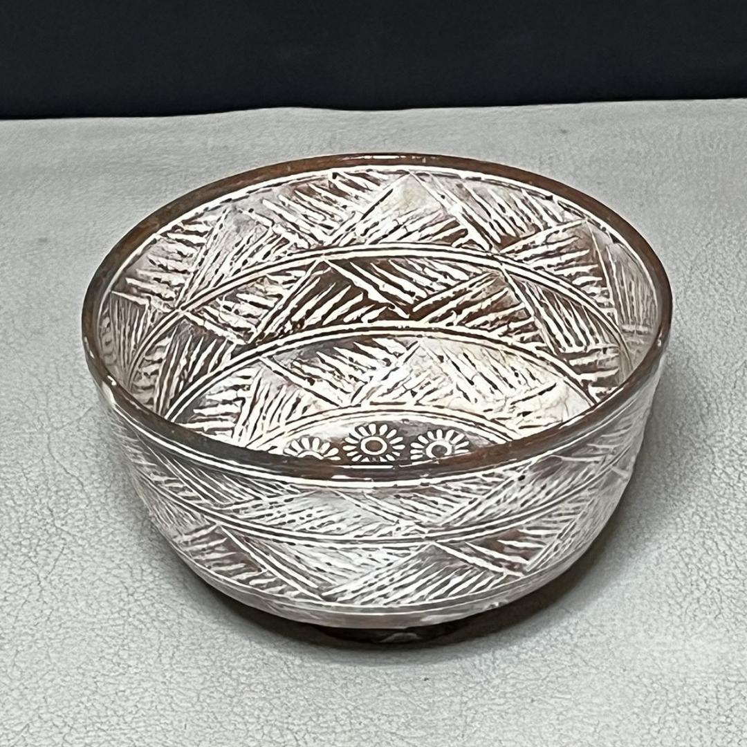 華中亭道八 三島茶碗 共箱 三嶋茶碗 抹茶碗 茶道具 【k3399】