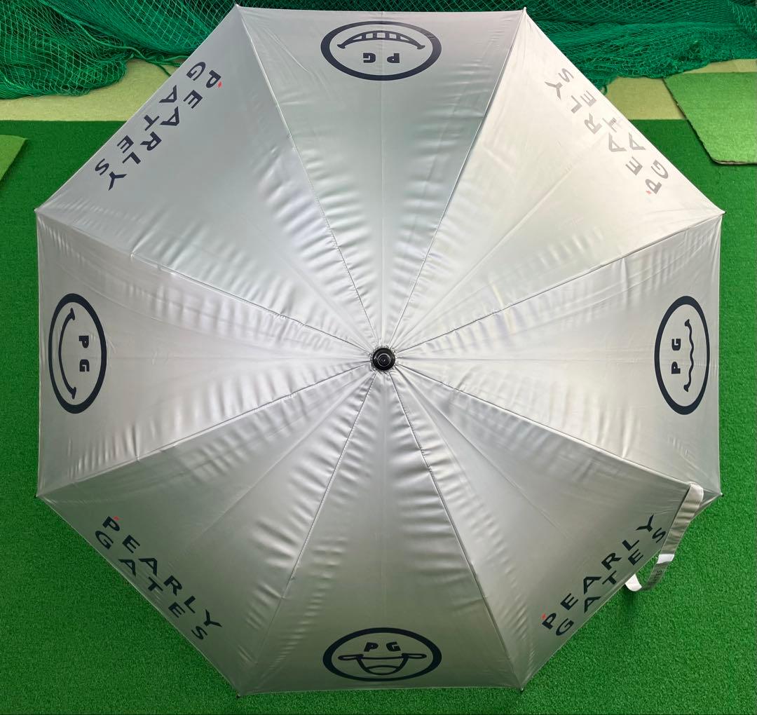 パーリーゲイツ PEARLY GATES ゴルフ用傘 ワンタッチ シルバー