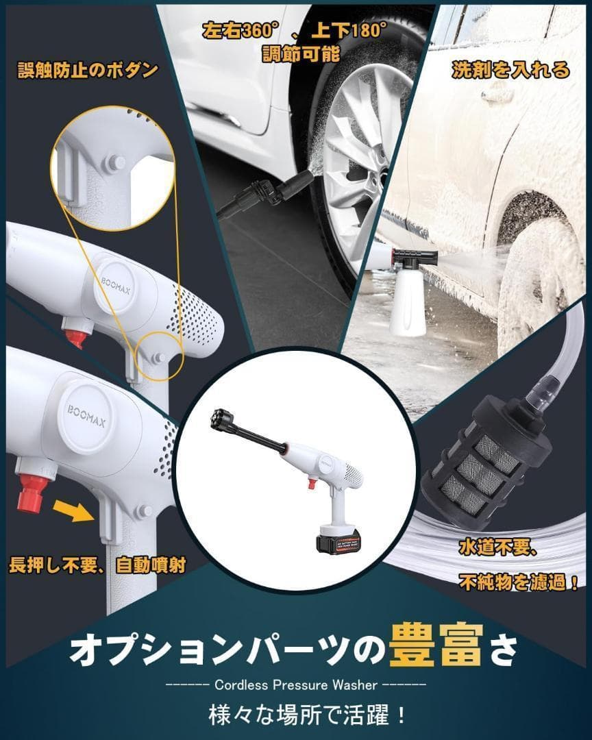 高圧洗浄機 コードレス 洗車　新品　未使用