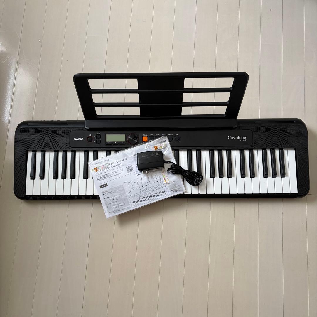CASIO キーボード ブラック CT-S200 【ピアノスタンド付き】
