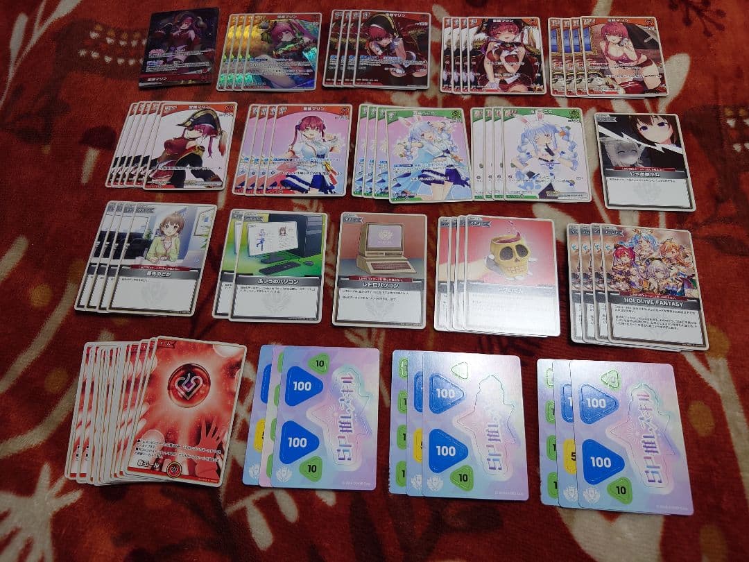ホロライブカードゲーム　宝鐘マリン　兎田ぺこら　赤デッキ　ホロカ