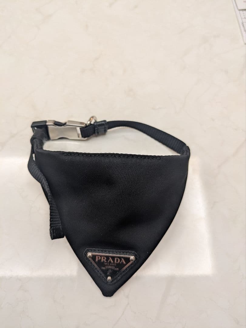 PRADA ナイロン製犬用首輪 黒