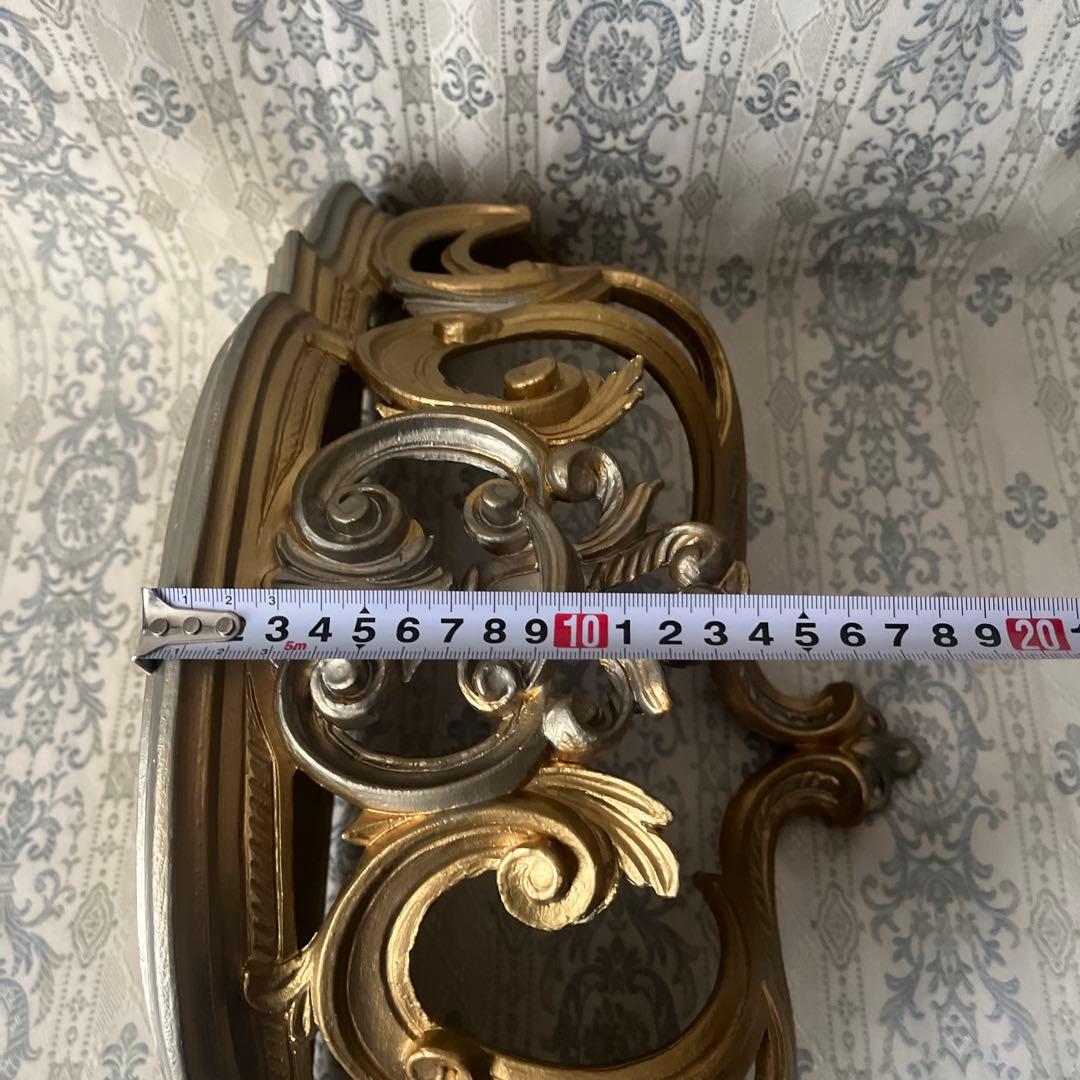 イタリア製 壁掛けコンソール② ウォールシェルフ ロココ調 アンティーク金色