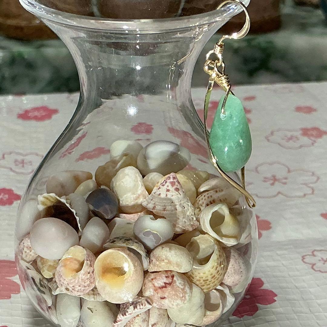 【専用】金山谷翡翠　ティアドロップピアス　14kgf ※片耳用