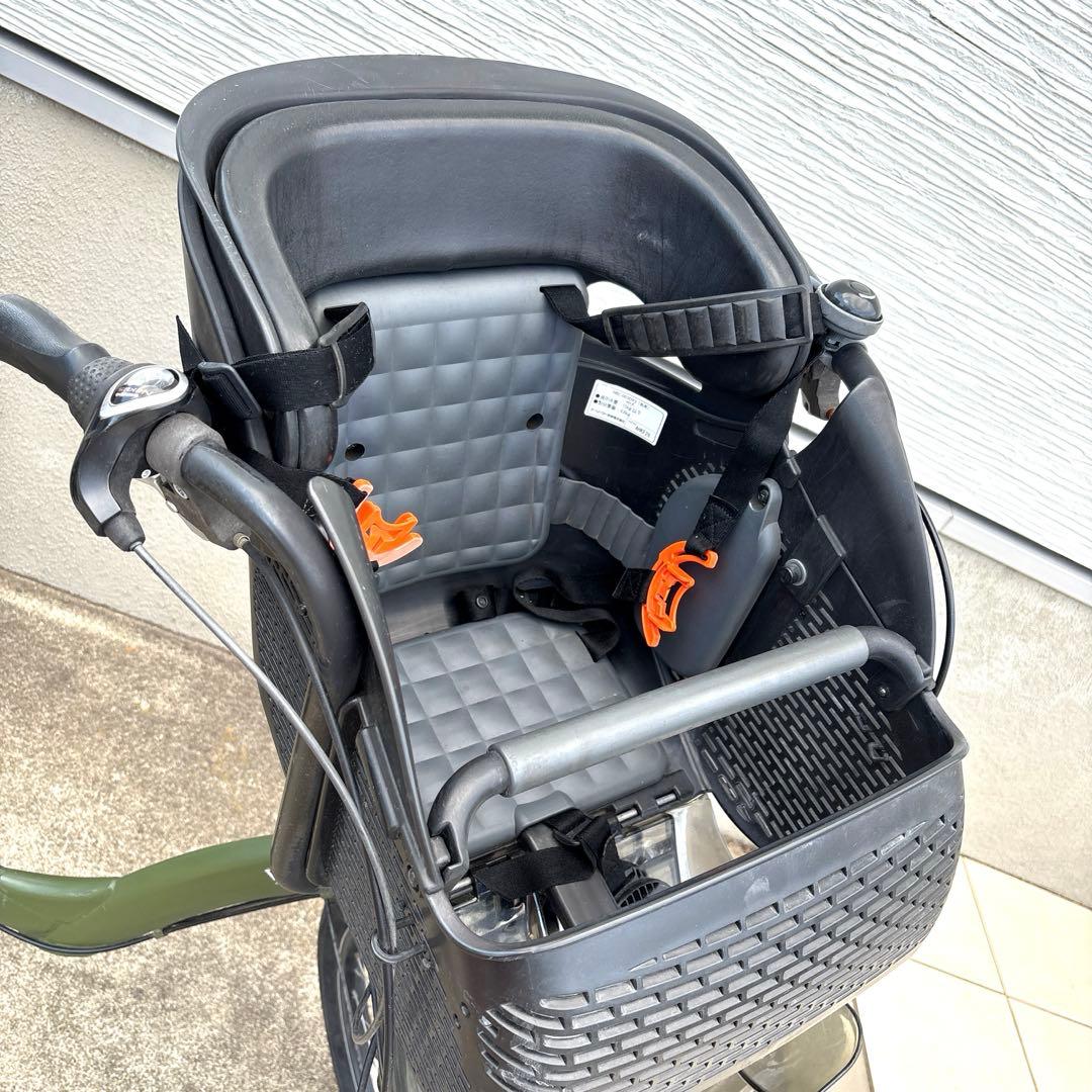 【引取限定】３人乗り子供乗せ自転車 20インチ（カーキ）　非電動