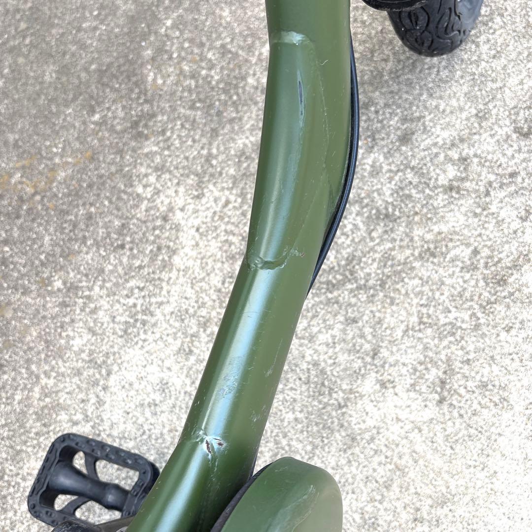 【引取限定】３人乗り子供乗せ自転車 20インチ（カーキ）　非電動