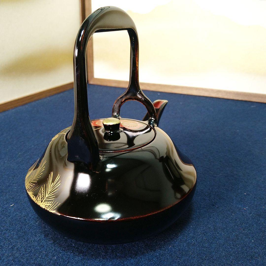 AH54 お屠蘇セット 木製漆塗 蒔絵 松竹梅図 専用紙箱入