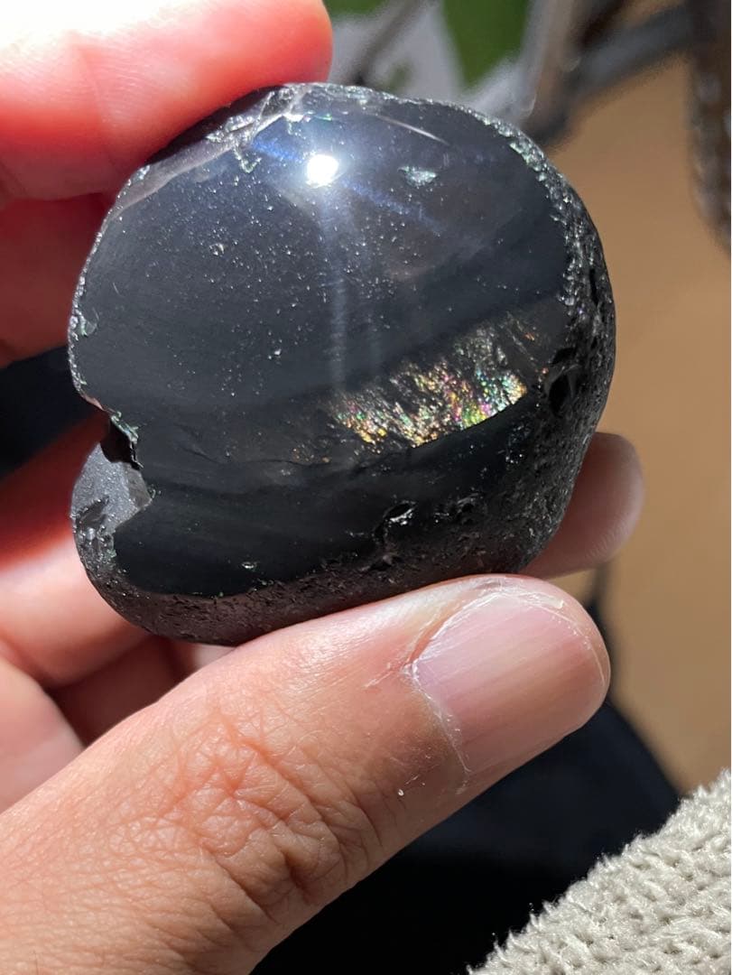 研磨品　十勝石玲瓏　ゴールデンレインボー　特級品