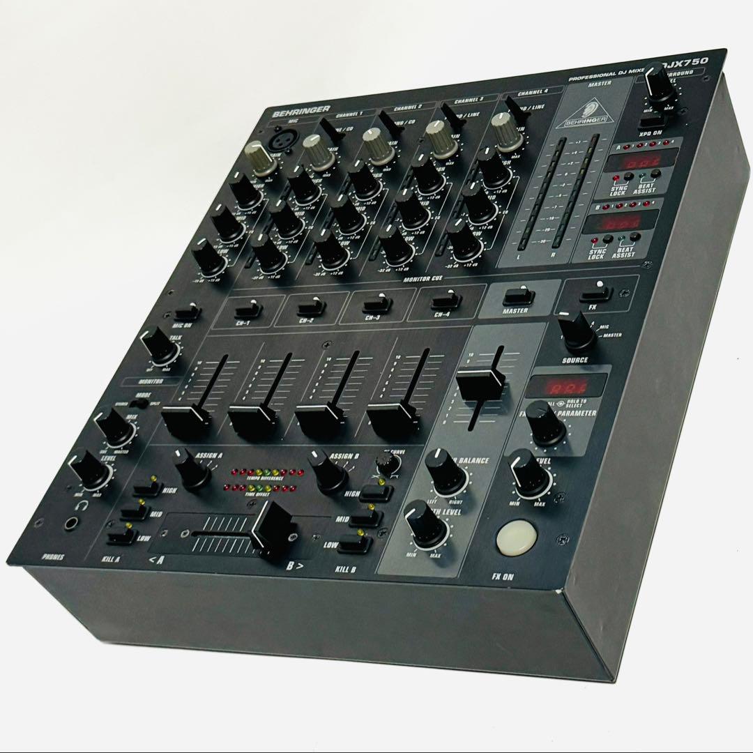 ベリンガー DJミキサー BPMカウンター 5ch エフェクト DJX750 ①