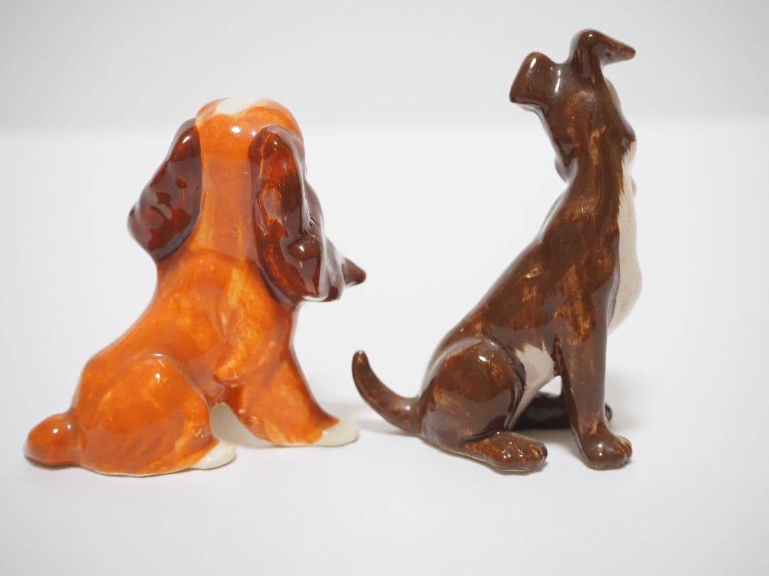 ディズニー　ビンテージ　犬　陶器　置物　インテリア　わんわん物語
