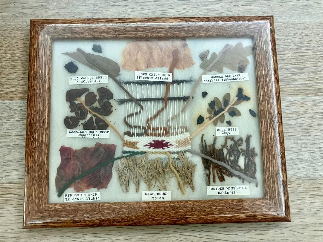 ネイティブアメリカン ナバホ族 天然染料ダイチャートハンドメイド アートフレーム