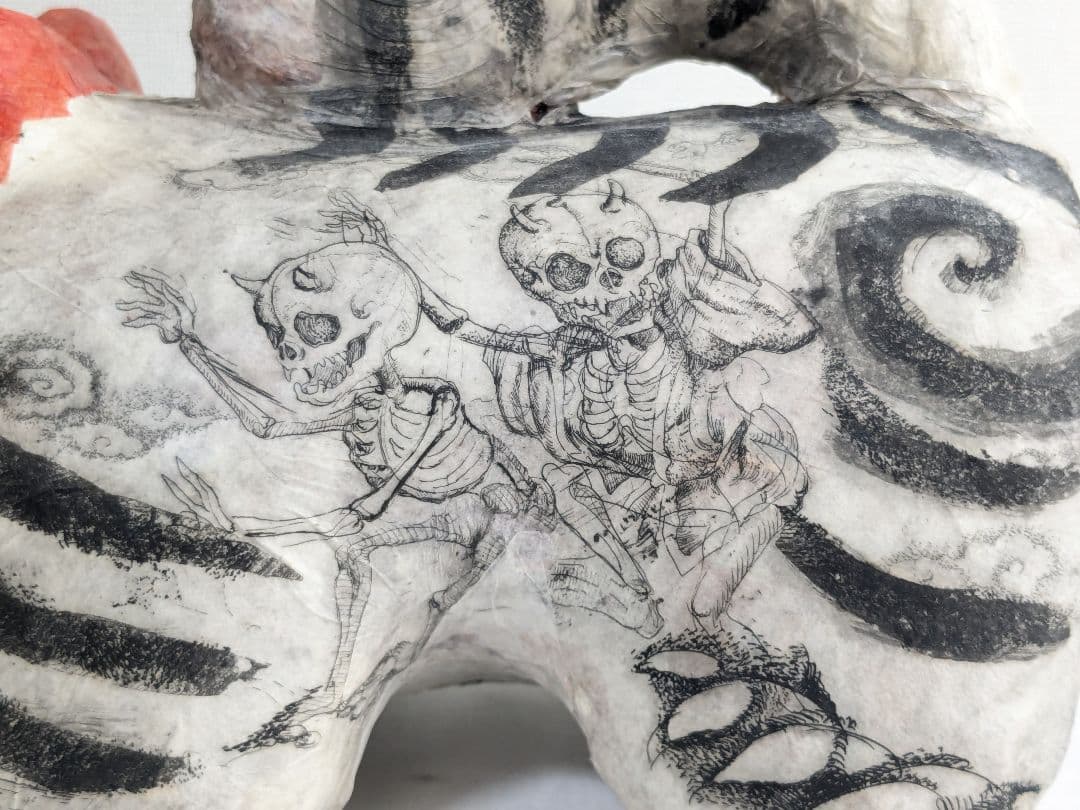 shinko 毘沙門天 虎 張り子 大場咲子