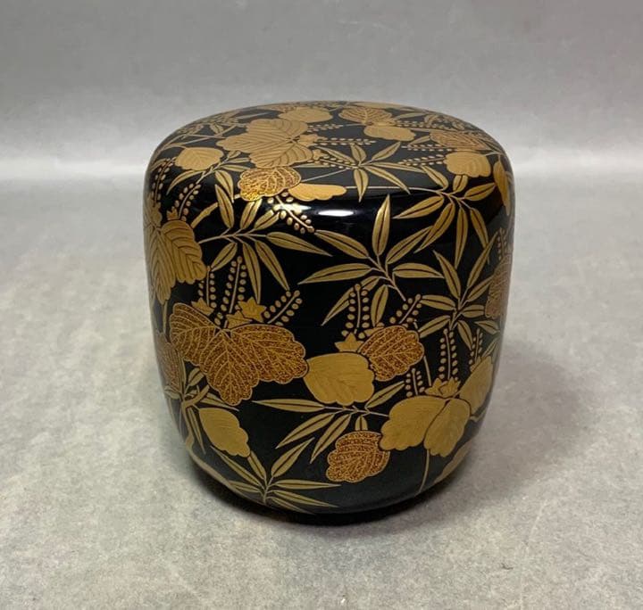 桐竹蒔絵大棗　大下香仙　茶道具