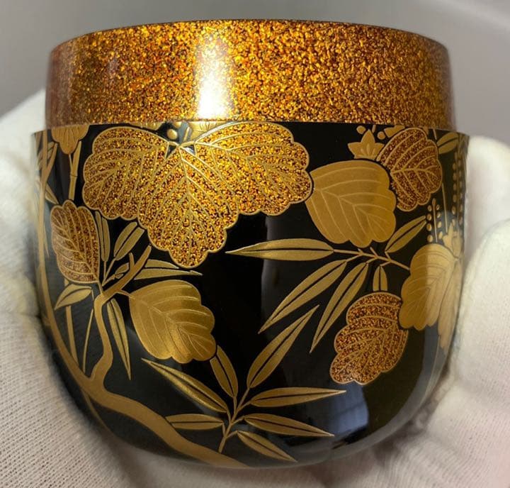 桐竹蒔絵大棗　大下香仙　茶道具