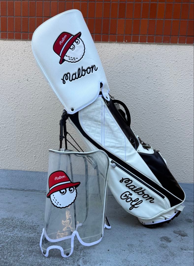 Malbon Golf スタンド付キャディバッグフード２個➕ヘッドカバー3個付