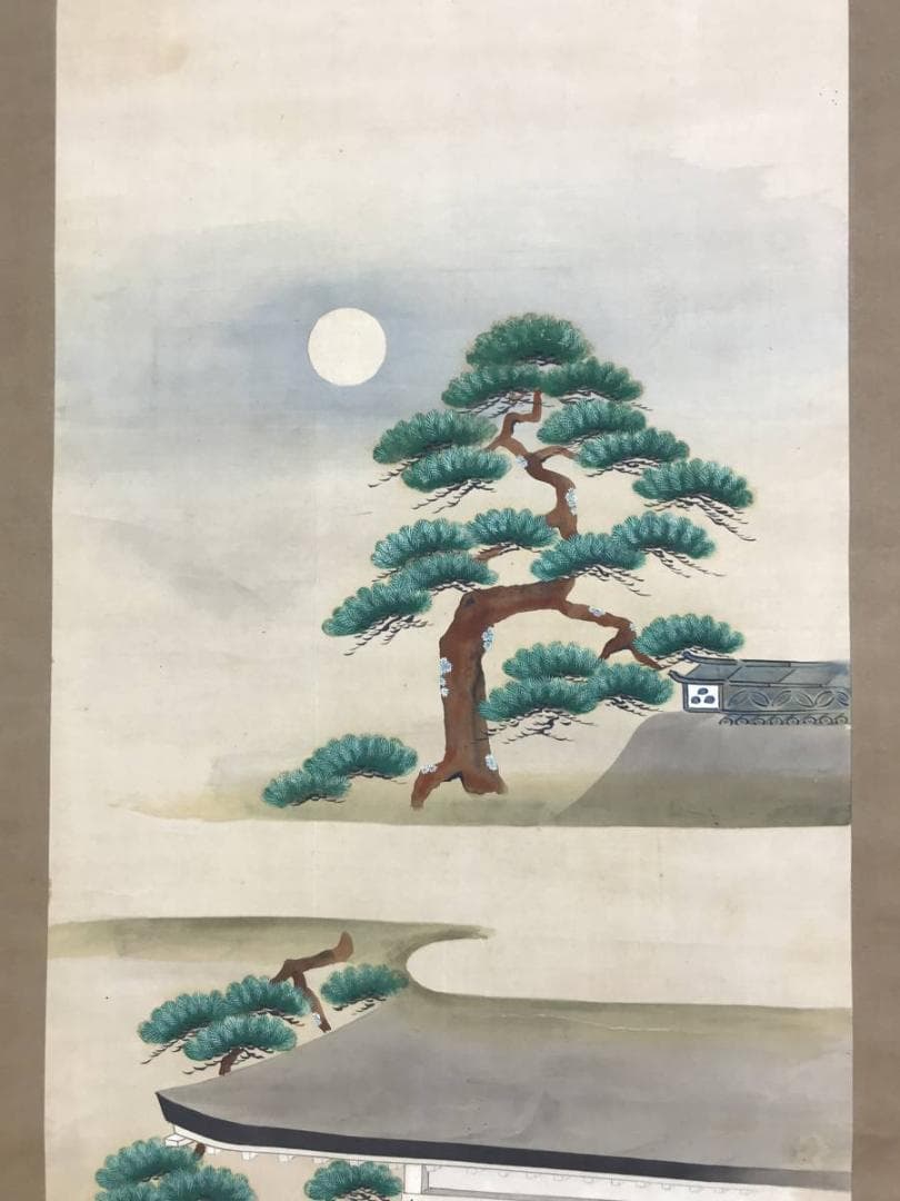 【真作】古操/平安人物図/掛軸/名家伝来/AD-686