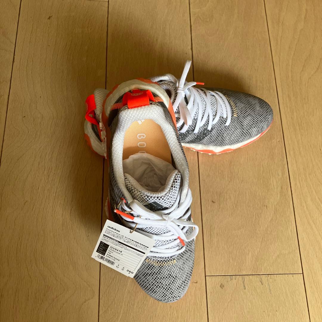 adidas コードカオス22 ゴルフシューズ 26cm グレー/オレンジ