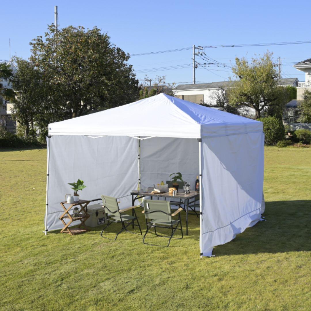 ワンタッチタープテント サイドシート3枚付き 3m×3m