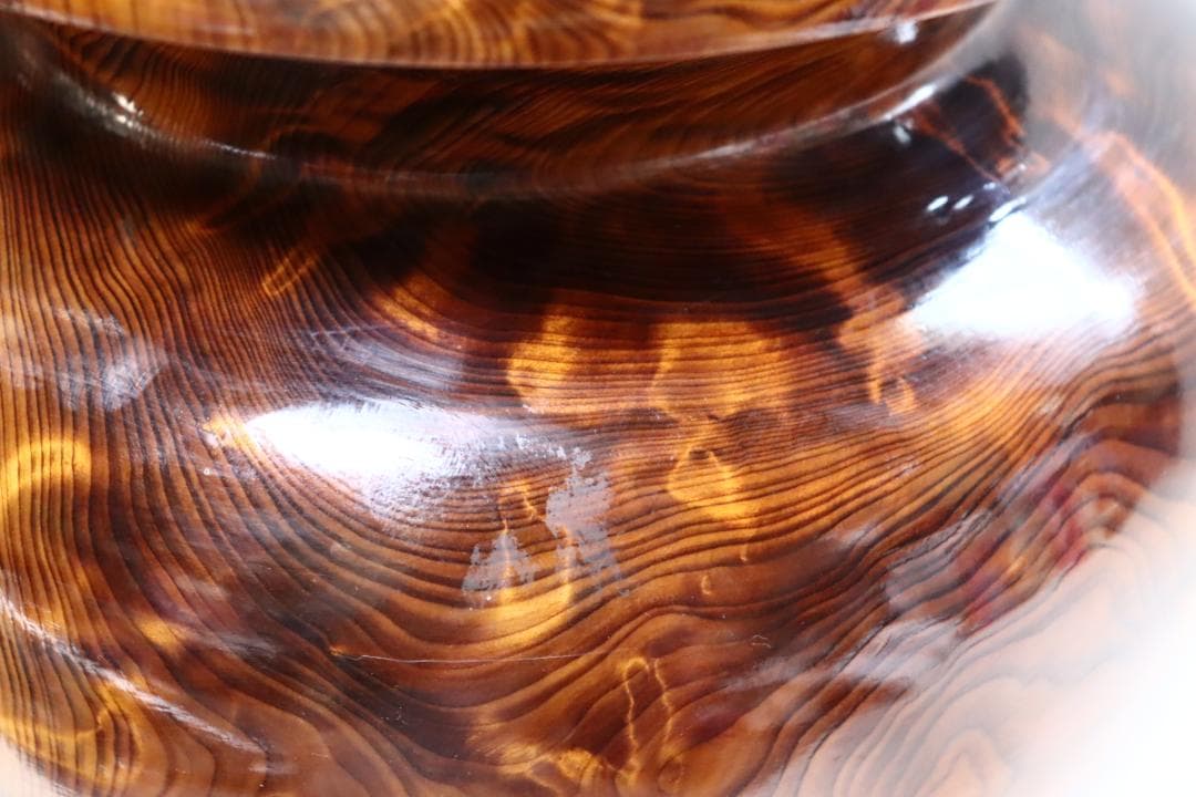 希少　屋久杉 光明杢　花瓶 花器 工芸品 花入 壺 アンティーク