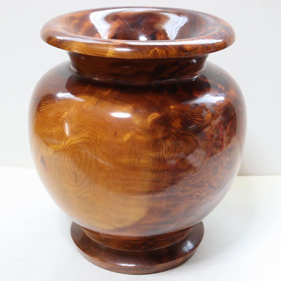 希少　屋久杉 光明杢　花瓶 花器 工芸品 花入 壺 アンティーク