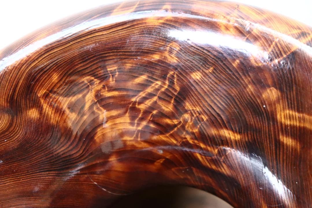 希少　屋久杉 光明杢　花瓶 花器 工芸品 花入 壺 アンティーク