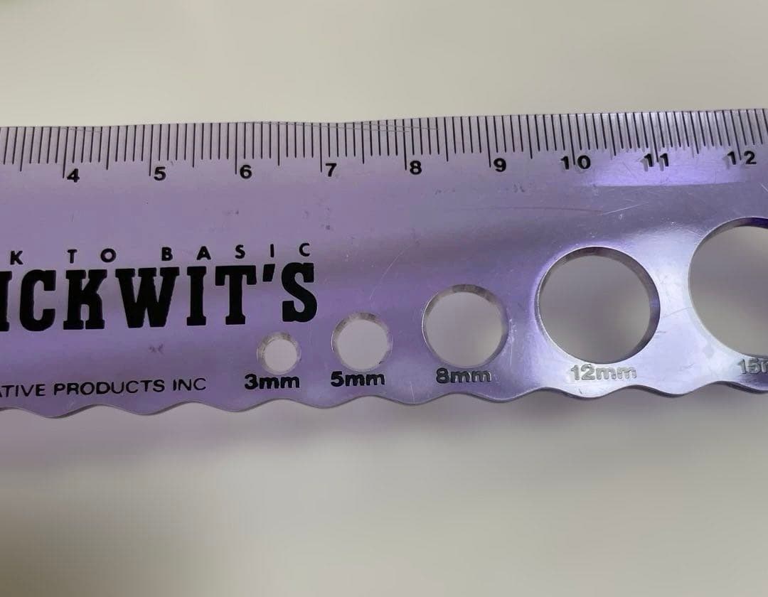 【匿名配送】QUICKWITS 紫色 定規　ものさし　 文房具　1987