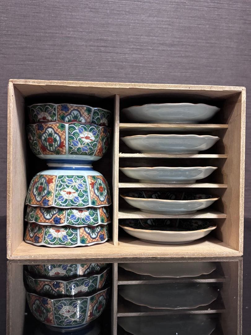 【未使用】有田焼 西雲 小鉢5個小皿5枚 鍋島 伊万里