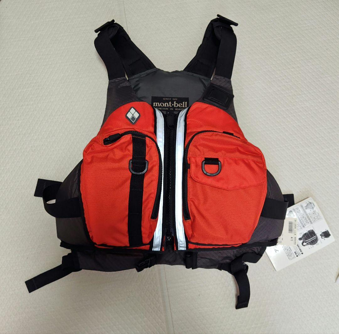 mont-bell アングラー ライフジャケット S/M サンセットオレンジ