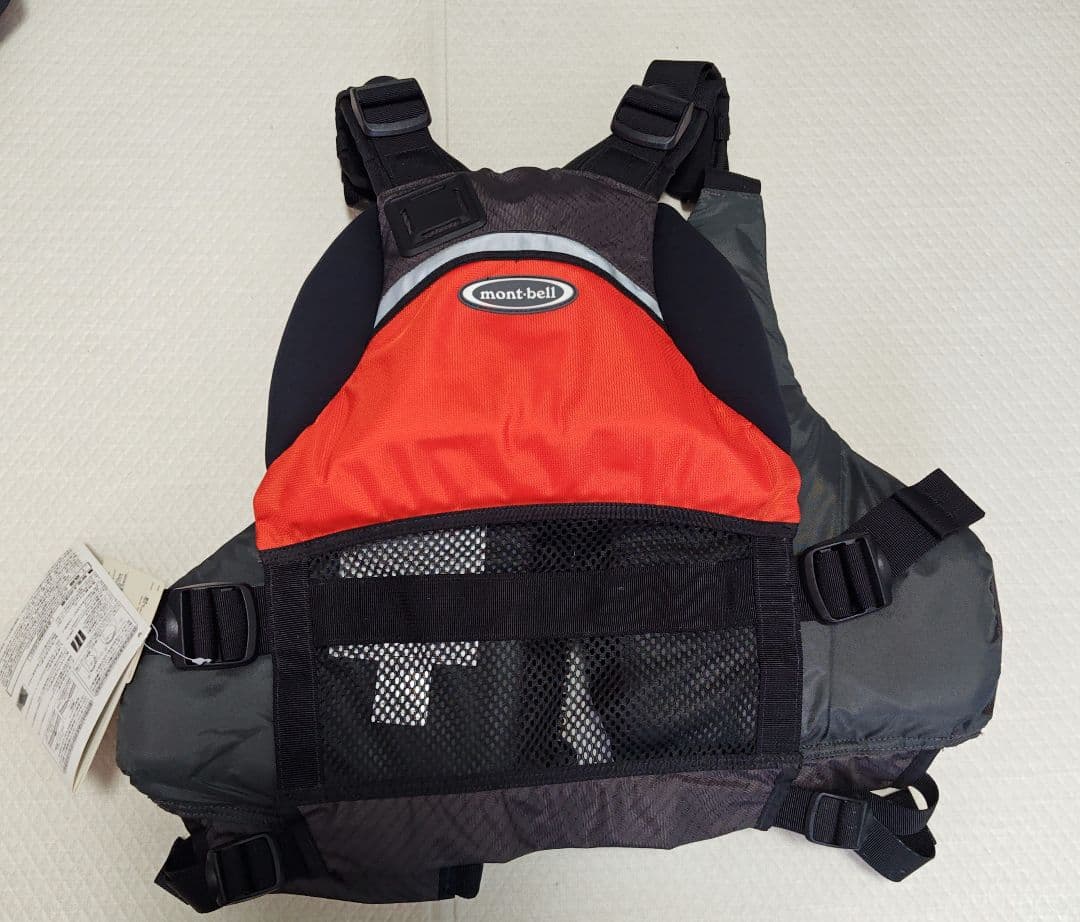 mont-bell アングラー ライフジャケット S/M サンセットオレンジ