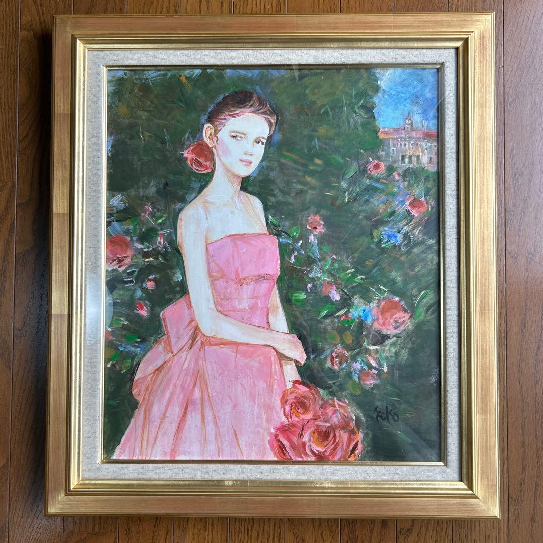 絵画　油彩画　女性　中島裕子　「森・フォーリスト」