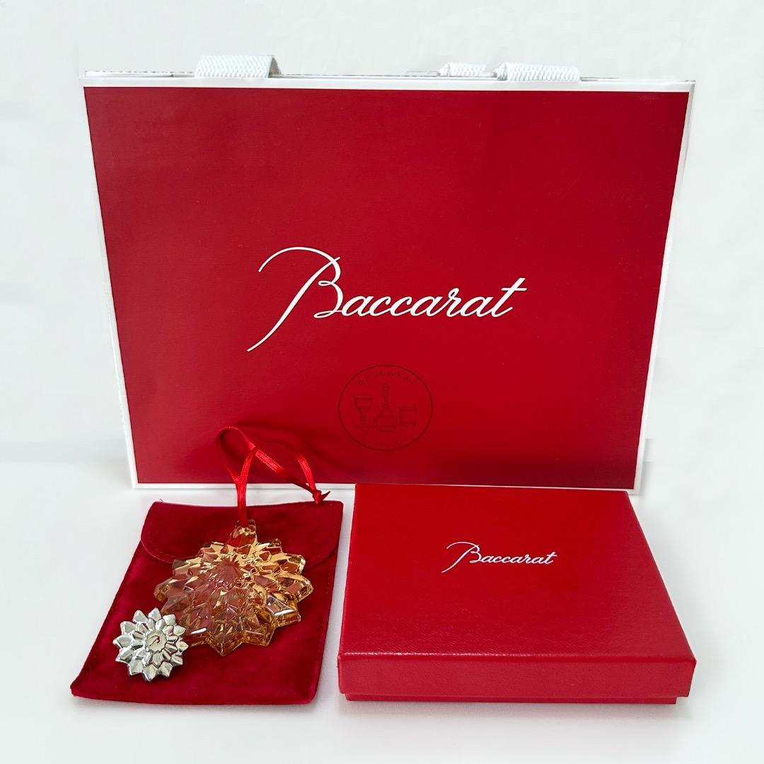 【即配送】バカラ オーナメント 2019 NOEL ゴールド Bロゴ ピン付 箱